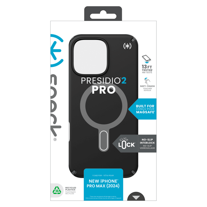 Speck Presidio2 Pro Case with ClickLock for Apple iPhone 16 Pro Max