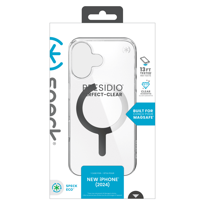 Speck Presidio Perfect Clear MagSafe Case for Apple iPhone 16 Clear