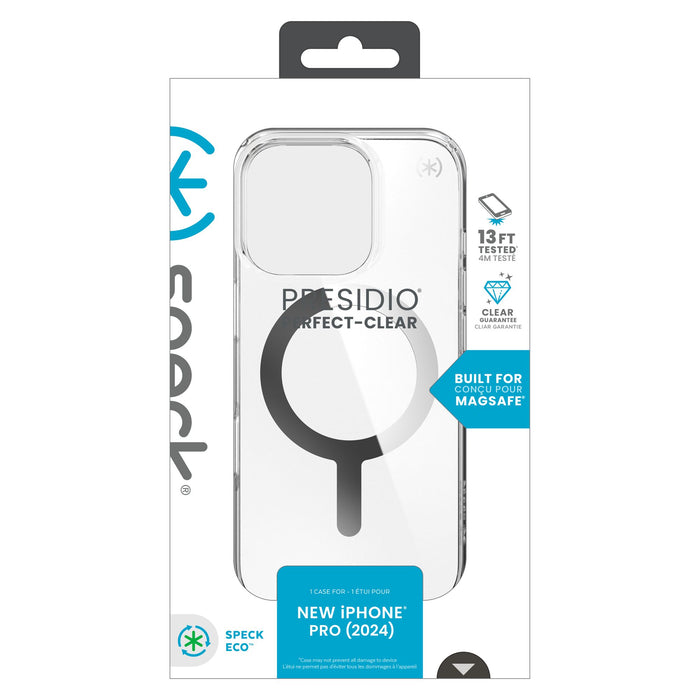 Speck Presidio Perfect Clear MagSafe Case for Apple iPhone 16 Pro Clear