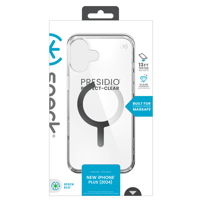 Speck Presidio Perfect Clear MagSafe Case for Apple iPhone 16 Plus Clear