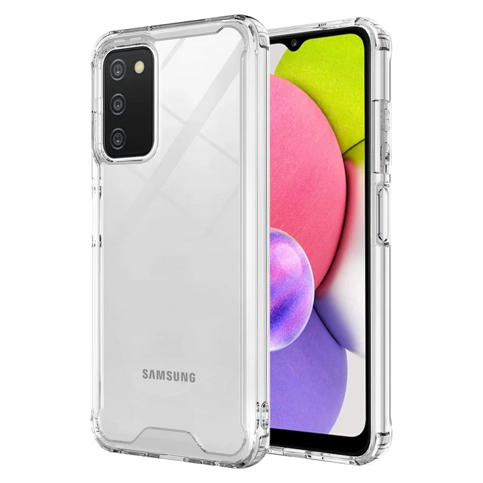 AMPD TPU / Acrylic Hard Shell Case for Samsung Galaxy A03s Clear