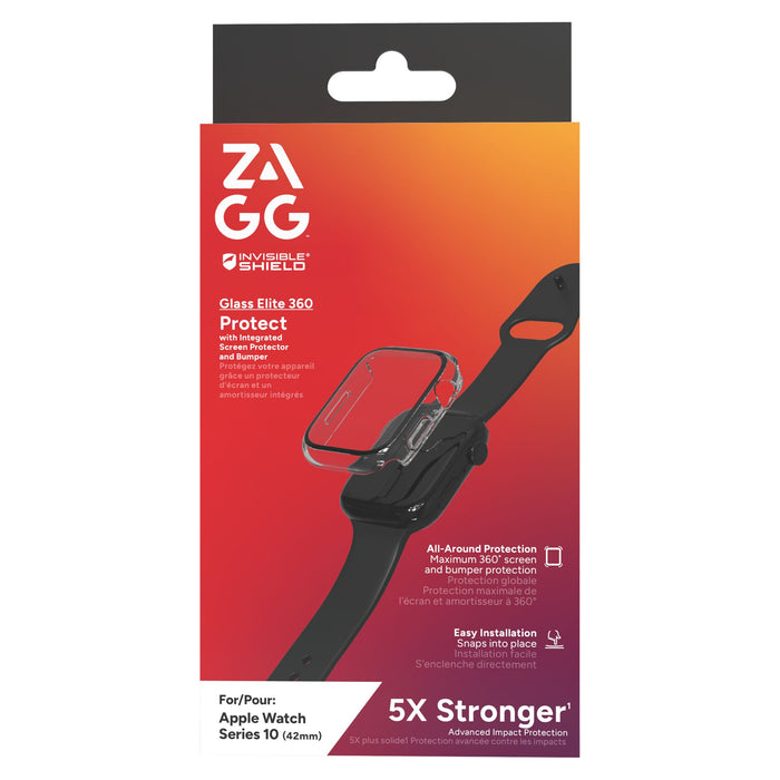 ZAGG InvisibleShield Glass Elite 360 Screen Protector for Apple Watch Series 11/10 42mm