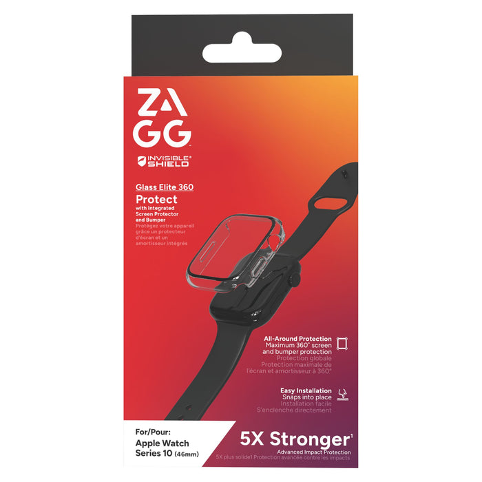 ZAGG InvisibleShield Glass Elite 360 Screen Protector for Apple Watch Series 11/10 46mm