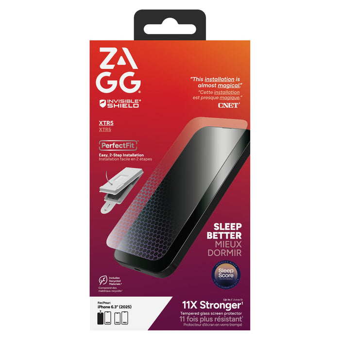 ZAGG Glass XTR5 Screen Protector for Apple iPhone 17 Clear
