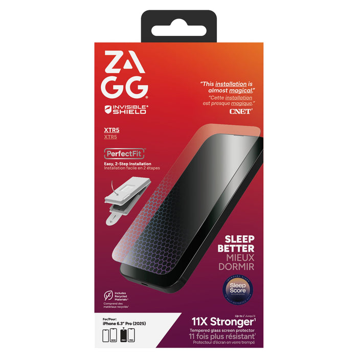 ZAGG Glass XTR5 Screen Protector for Apple iPhone 17 Pro Clear