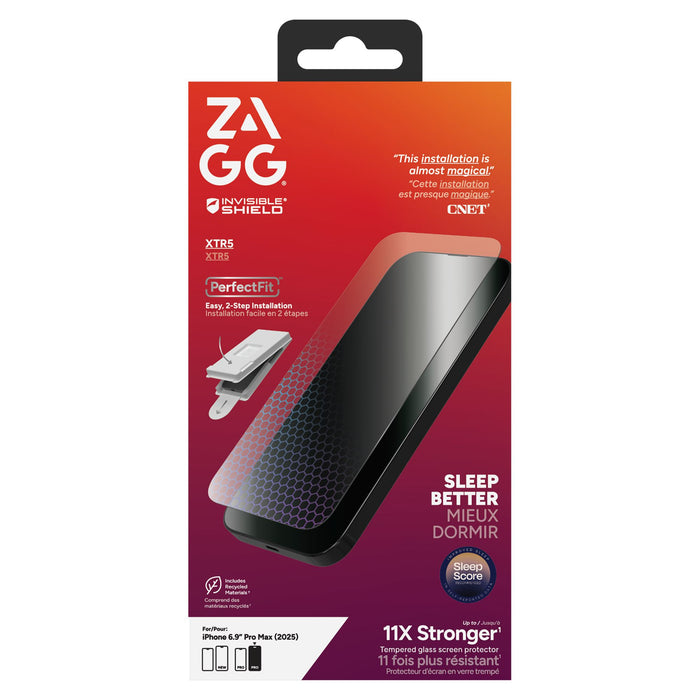 ZAGG Glass XTR5 Screen Protector for Apple iPhone 17 Pro Max Clear
