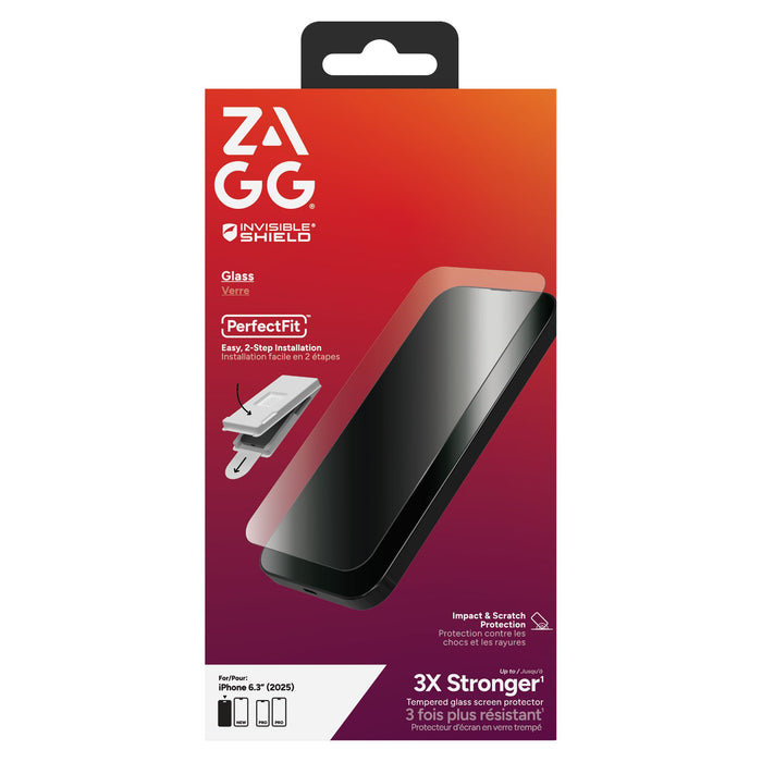 ZAGG Glass Screen Protector for Apple iPhone 17 Clear