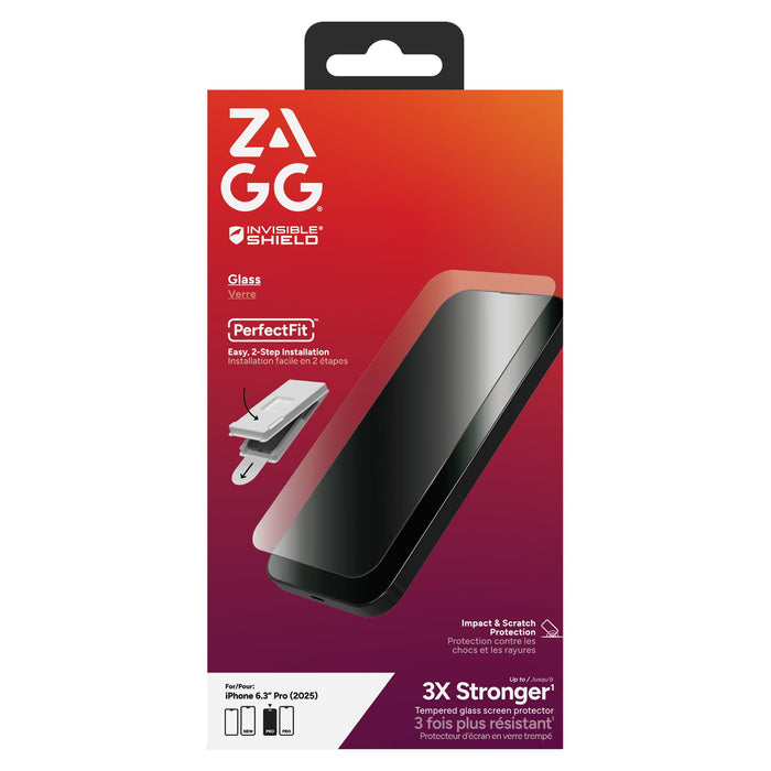 ZAGG Glass Screen Protector for Apple iPhone 17 Pro Clear