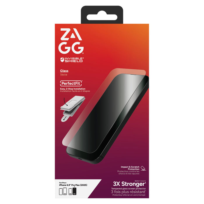 ZAGG Glass Screen Protector for Apple iPhone 17 Pro Max Clear