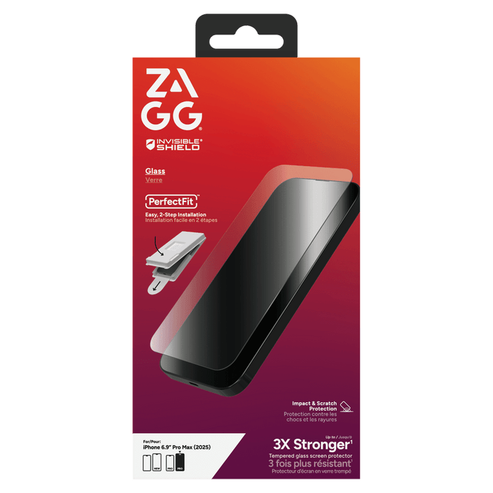 ZAGG Glass Screen Protector for Apple iPhone 17 Pro Max Clear