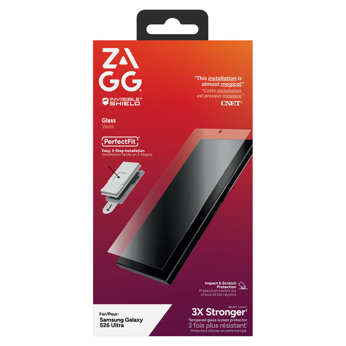 ZAGG InvisibleShield Glass Screen Protector for Samsung Galaxy S26 Ultra