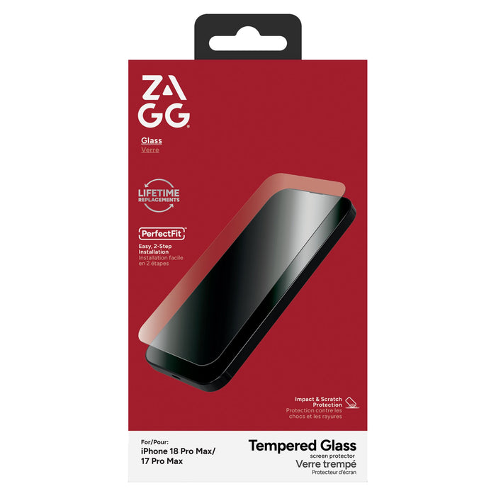 ZAGG Glass Screen Protector for Apple iPhone 18 Pro Max / 17 Pro Max