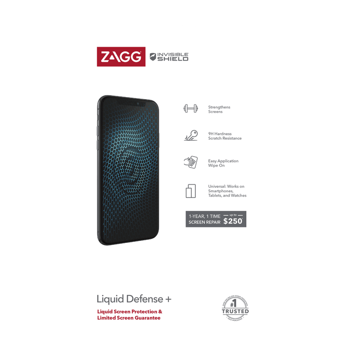 ZAGG InvisibleShield Liquid Defense Plus $250 Guarantee Screen Protector Clear
