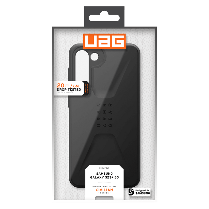 Urban Armor Gear (UAG) Civilian Case for Samsung Galaxy S23 Plus Black