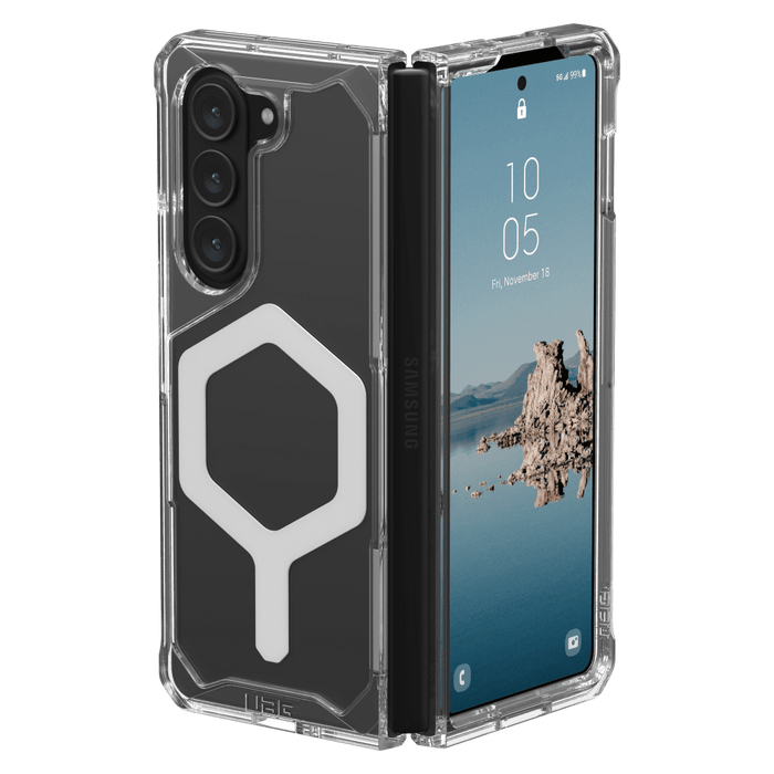 Urban Armor Gear (UAG) Plyo Pro Case for Samsung Galaxy Z Fold5 Ice and Silver