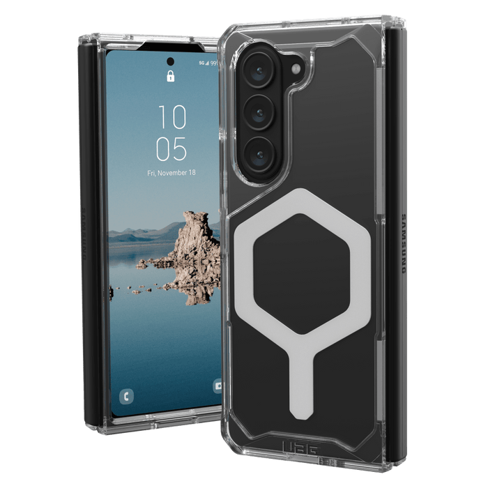 Urban Armor Gear (UAG) Plyo Pro Case for Samsung Galaxy Z Fold5 Ice and Silver