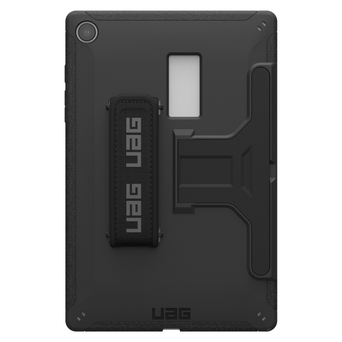 Urban Armor Gear (UAG) Scout Case with Kickstand and Handstrap Brown Box for Samsung Galaxy Tab A9 Plus Black