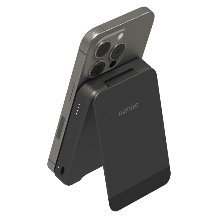 mophie Snap Plus Qi2 Universal Portable Battery with Stand 5,000 mAH Black