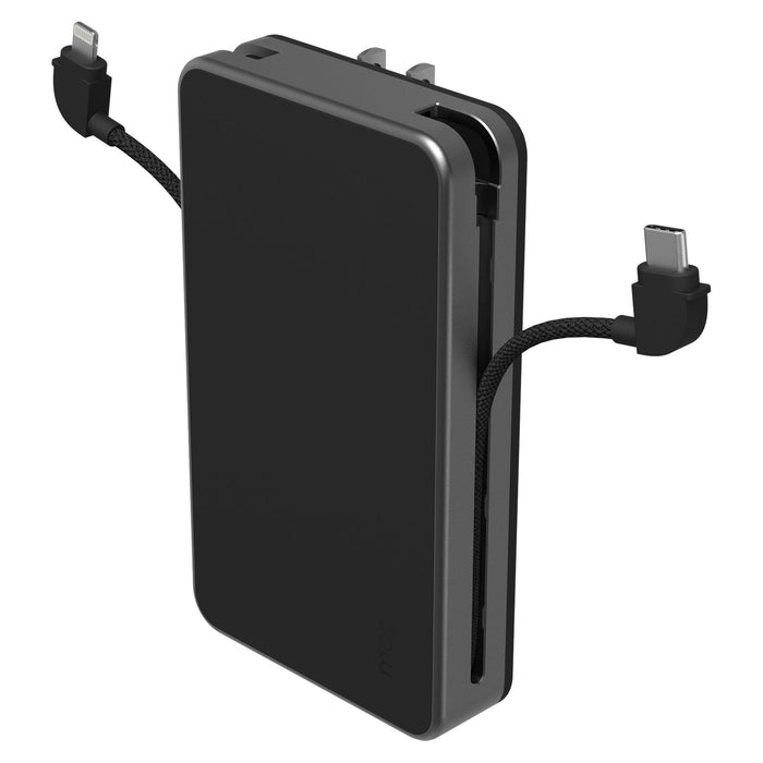 mophie Powerstation Plus Ultra 2024 10K Power Bank with Integrated Cables and AC Plug