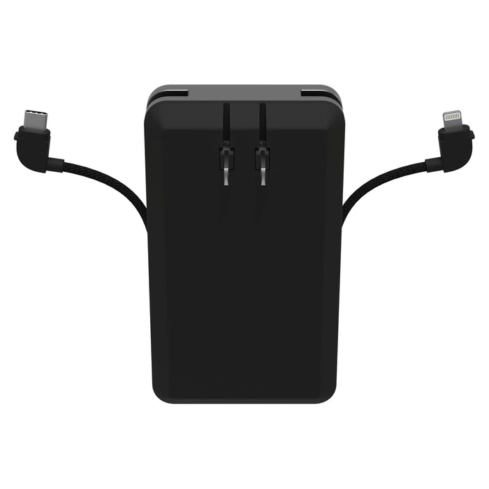 mophie Powerstation Plus Ultra 2024 10K Power Bank with Integrated Cables and AC Plug