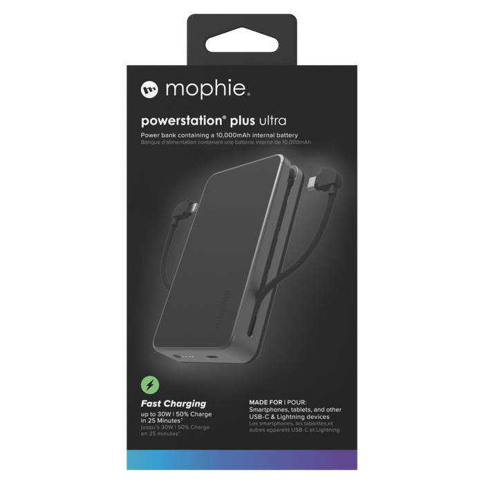 mophie PowerStation Plus 2024 AC Power Bank 10,000 mAh Black