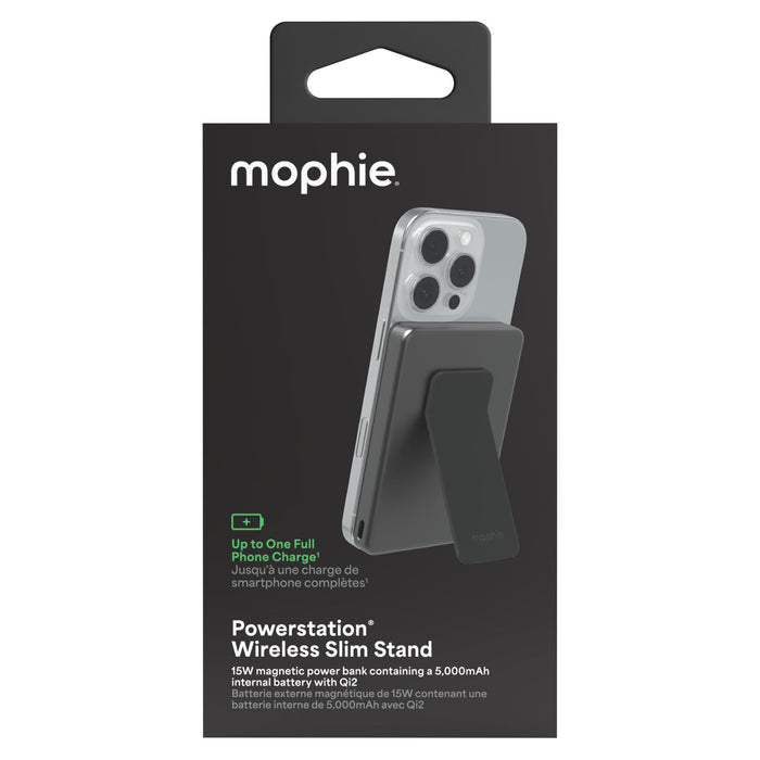 mophie Powerstation Wireless 5,000 mAh Slim 15W Power Bank with Stand