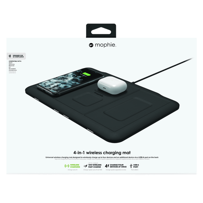 mophie 4 in 1 Wireless Charging Pad 10W Black