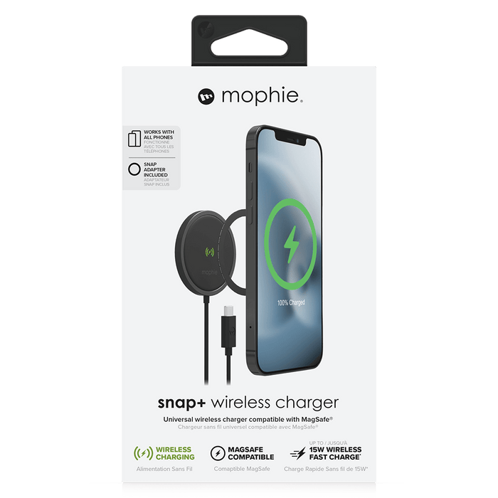 mophie Snap Plus MagSafe Wireless Charging Pad 15W Black