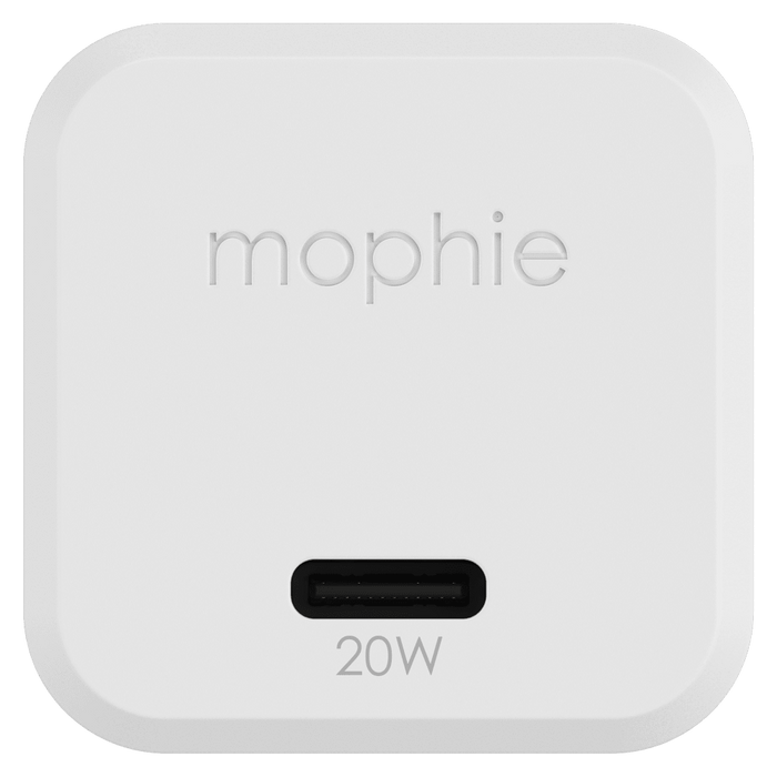 mophie speedport 20 20W GaN USB C PD Wall Charger White