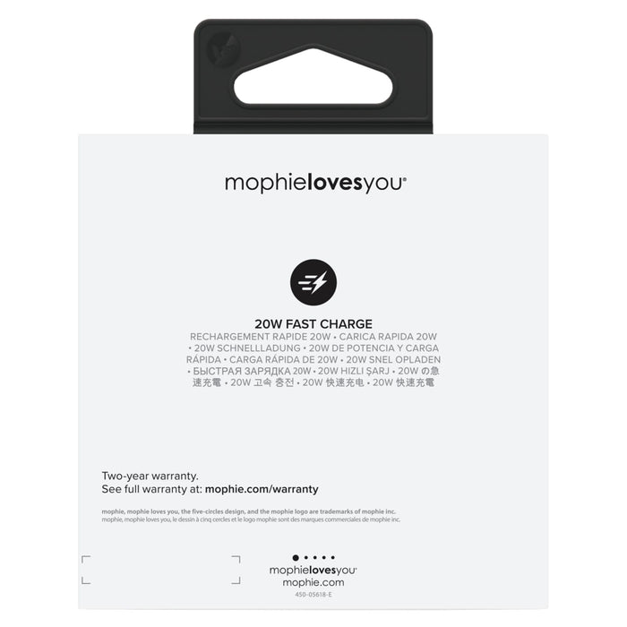 mophie 20W PD USB C Wall Charger White