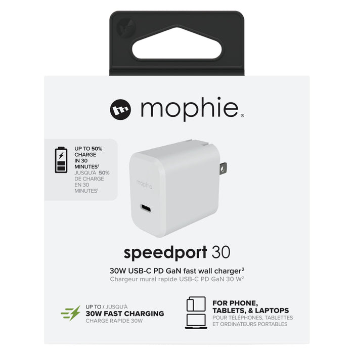 mophie 30W PD USB C GaN Wall Charger White