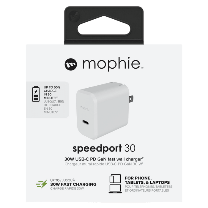 mophie 30W PD USB C GaN Wall Charger White