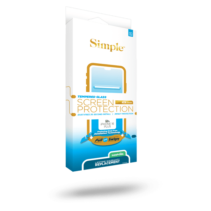Simple Guided Tempered Glass Screen Protector for Apple iPhone 16 Plus / iPhone 15 Plus Clear