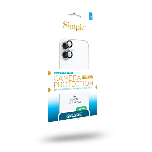 Simple Camera Lens Tempered Glass Screen Protector for Apple iPhone 16