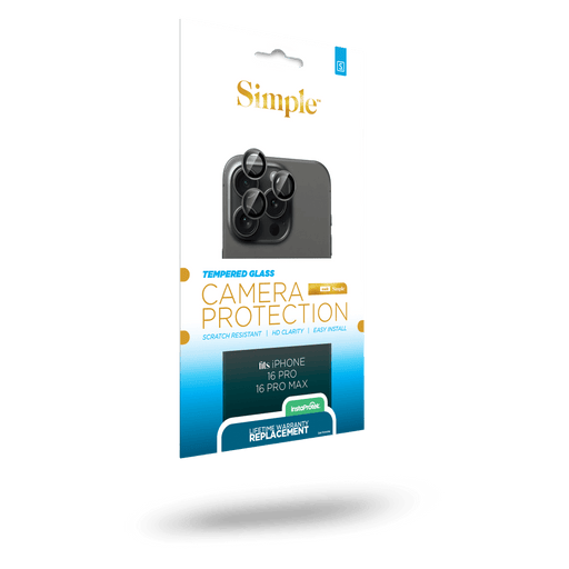 Simple Camera Lens Tempered Glass Screen Protector for Apple iPhone 16 Pro