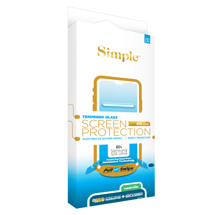 Simple $200 Guided Tempered Glass for Samsung Galaxy S25 Ultra Clear