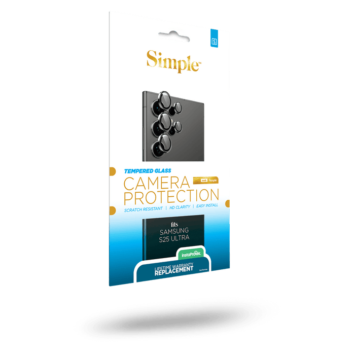 Simple Camera Lens Protector for the Samsung Galaxy S25 Ultra Clear