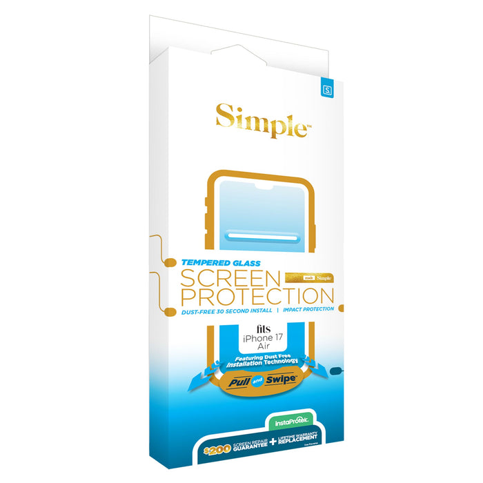 Simple $200 Guided Tempered Glass Screen Protector for Apple iPhone Air