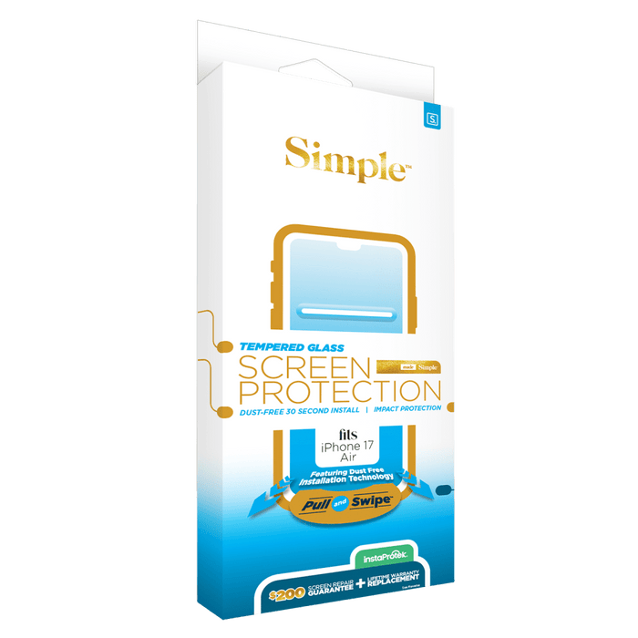 Simple $200 Guided Tempered Glass Screen Protector for Apple iPhone Air