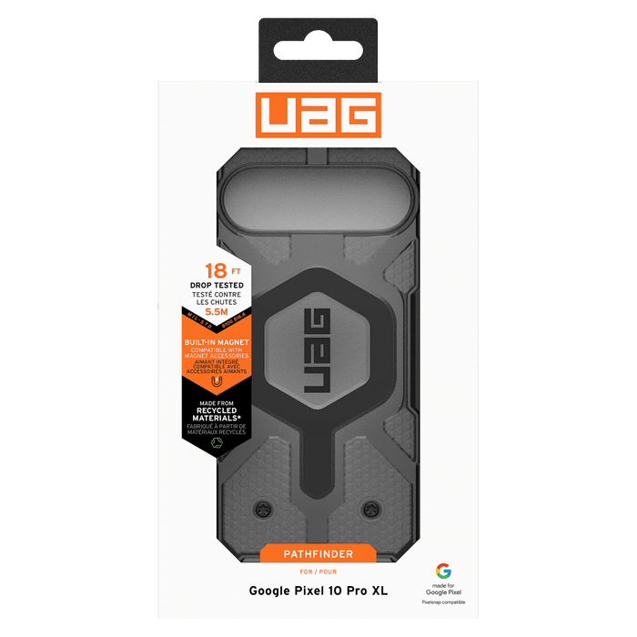 Urban Armor Gear Pathfinder Clear Case with Magnet for Google Pixel 10 Pro XL Gray