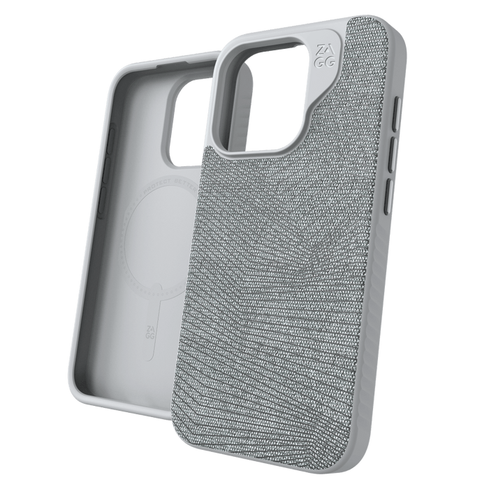 ZAGG London Snap MagSafe Case for Apple iPhone 15 Pro Gray Geo
