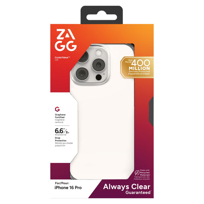ZAGG Crystal Palace Lite Case for Apple iPhone 16 Pro Clear