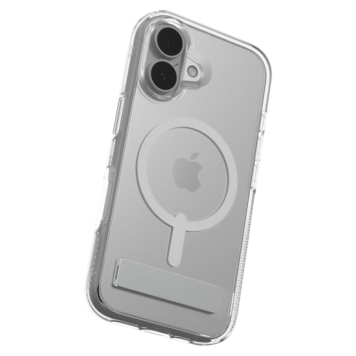 ZAGG Crystal Palace Snap MagSafe Case with Kickstand for Apple iPhone 16 Clear