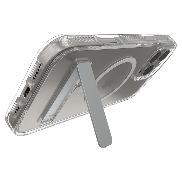 ZAGG Crystal Palace Snap MagSafe Case with Kickstand for Apple iPhone 16 Pro Max Clear