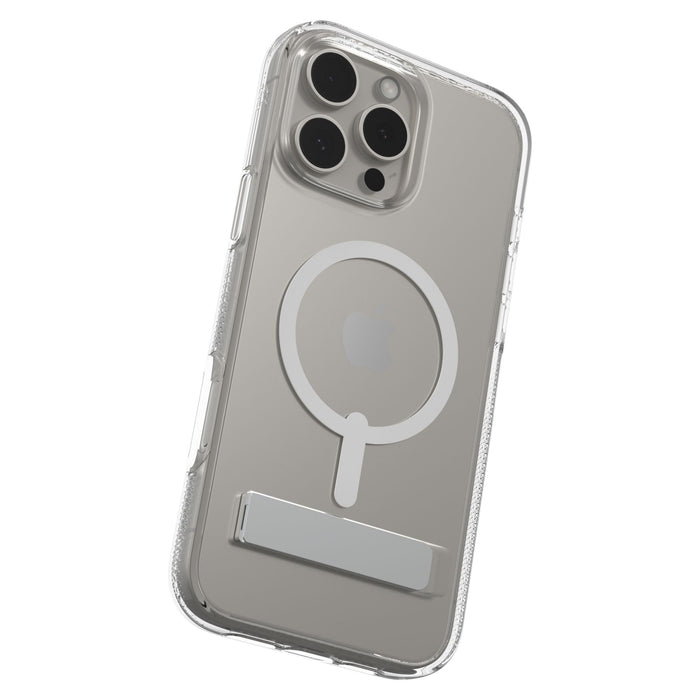 ZAGG Crystal Palace Snap MagSafe Case with Kickstand for Apple iPhone 16 Pro Max Clear