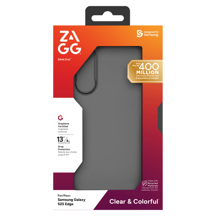 ZAGG Santa Cruz Case for Samsung Galaxy S25 Edge Black