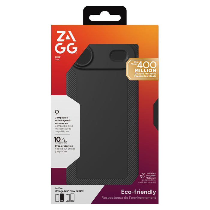 ZAGG Luxe Snap MagSafe Case for Apple iPhone Air Black