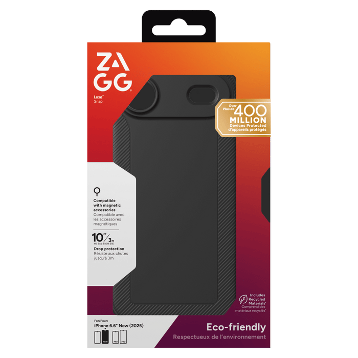 ZAGG Luxe Snap MagSafe Case for Apple iPhone Air Black