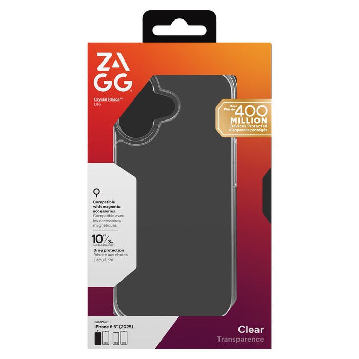 ZAGG Crystal Palace Lite Case for Apple iPhone 17 Clear
