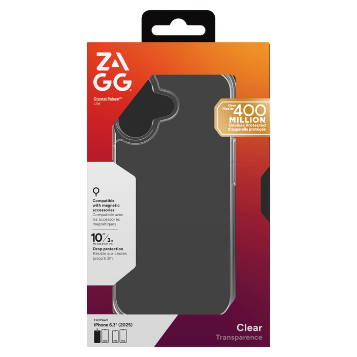 ZAGG Crystal Palace Lite Case for Apple iPhone 17 Clear